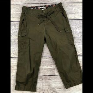 Anthro Hei Hei sz 2 green cargo pants play pant